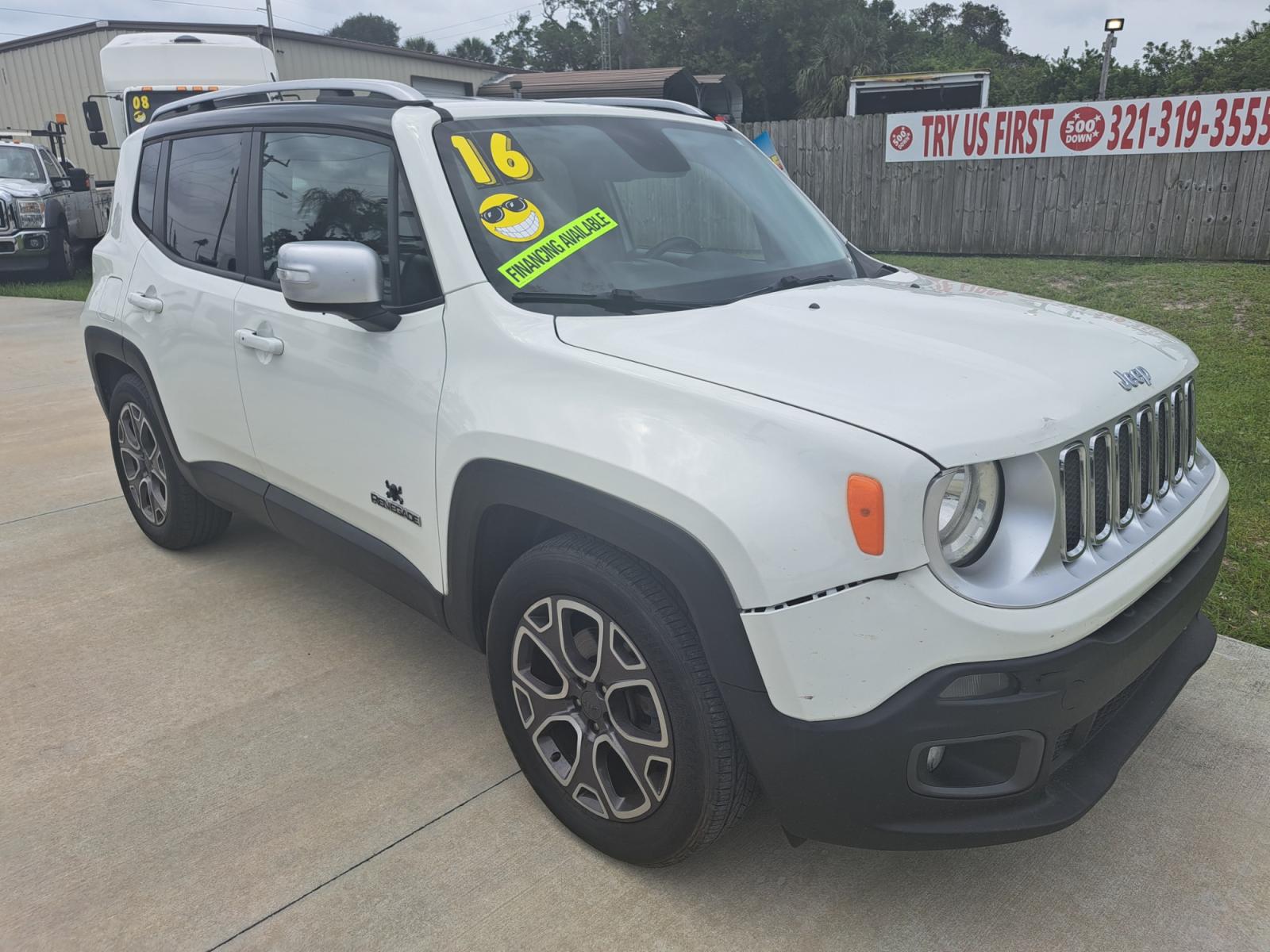 2016 White Jeep Renegade Limited FWD (ZACCJADT5GP) with an 2.4L L4 DOHC 16V engine, 9A transmission, located at 1181 Aurora Rd, Melbourne, FL, 32935, (321) 241-1100, 28.132914, -80.639175 - Photo #2